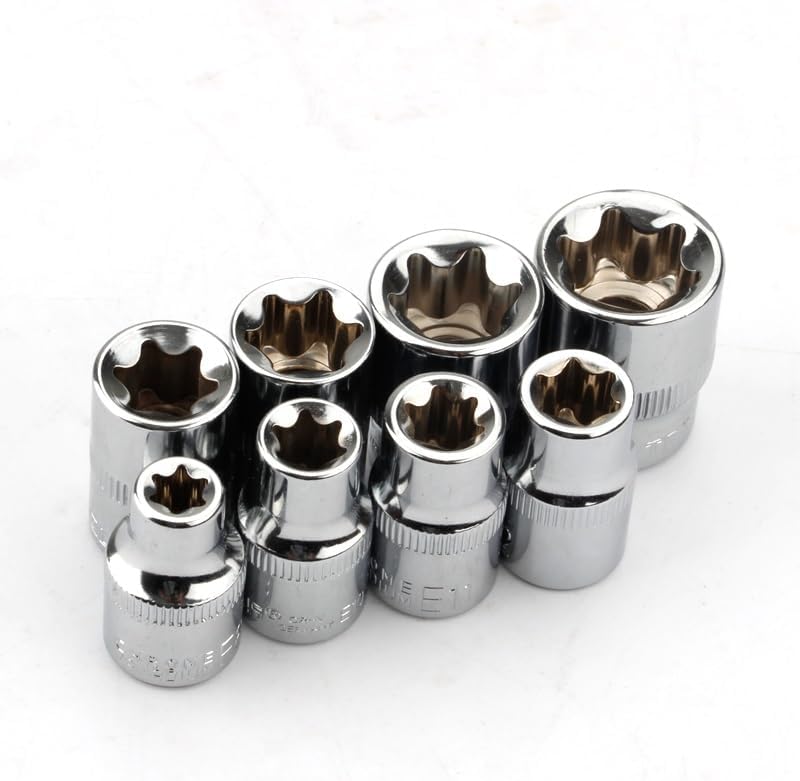 8pcs 3/8" Torx Star Socket Set E Type E8 E10 E11 E12 E14 E16 E18 E20 Hand Repair Tools