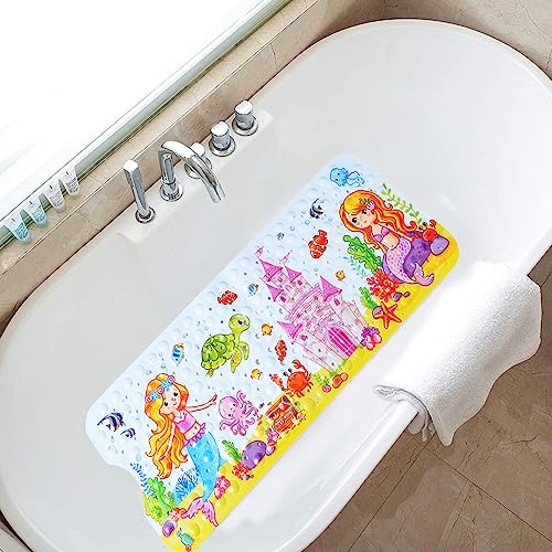 Non Slip Bath Mat for Inside Bath for Kids girls and boys Cartoon Sea Animal Bathtub Mat Shower Mat - Image 4
