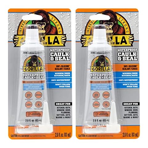 Gorilla Waterproof Silicone Sealant, Clear (Pack of 2) Cover