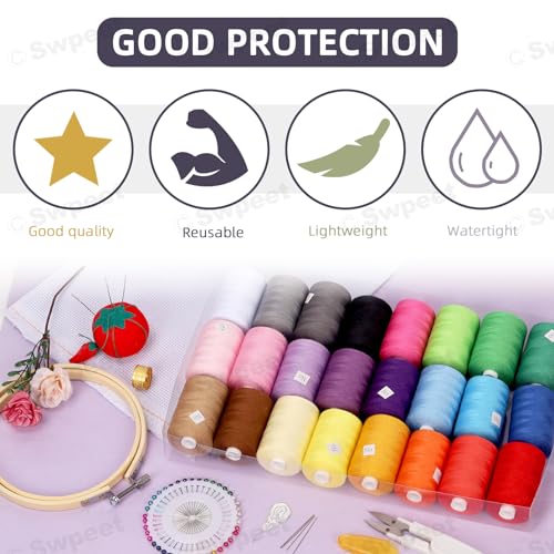 Set de 30 hilos de coser colores arcoiris 1000 yd miniatura 6
