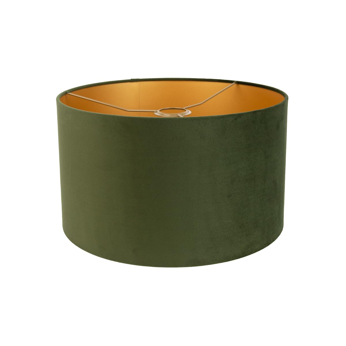 QAZQA cilinder velours - Paralume Classico - luce - Ø 350 mm - Verde -