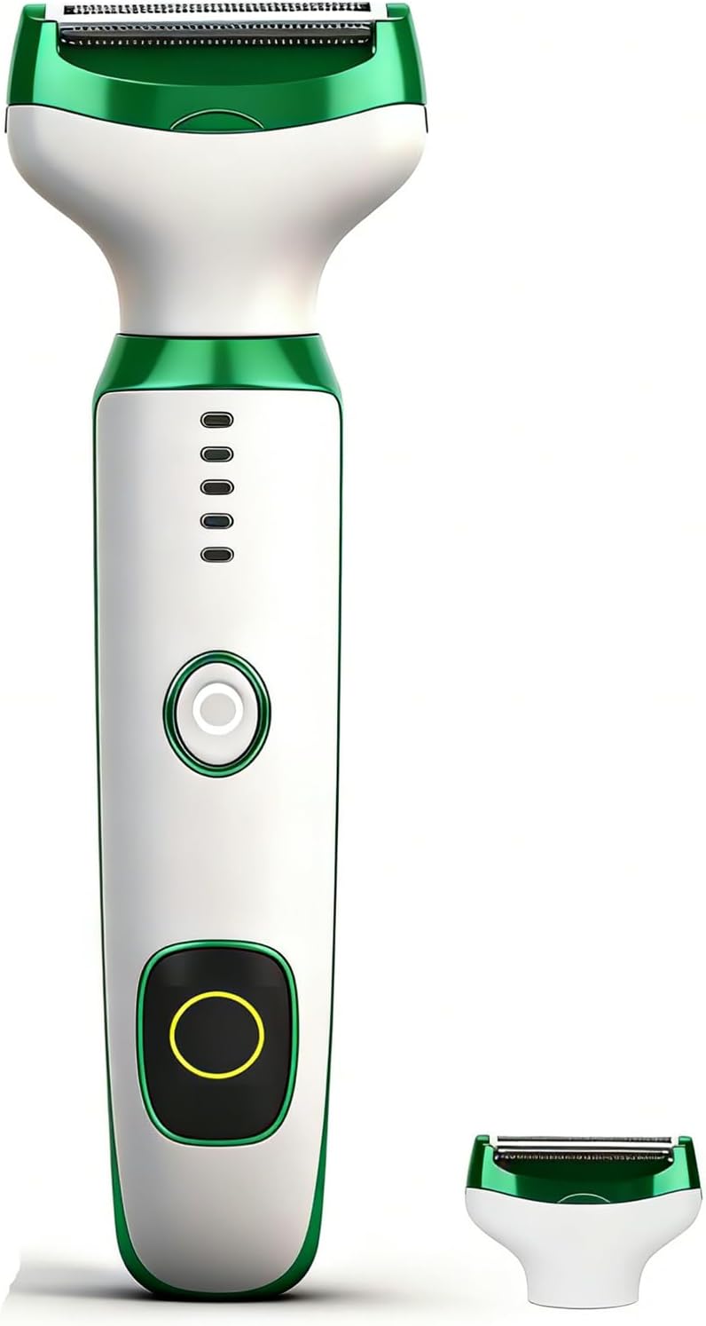 Electric Razor,Beauty Women's Wet & Dry Electric Shaver, 4 in 1 Body Razors,Cordless Ladies Shaver for Legs, Arm, Underarms(Green)