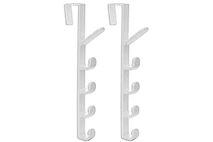 5-Layer Over the Door Hook Organizer Rack Hanger for Backpacks and Handbags...