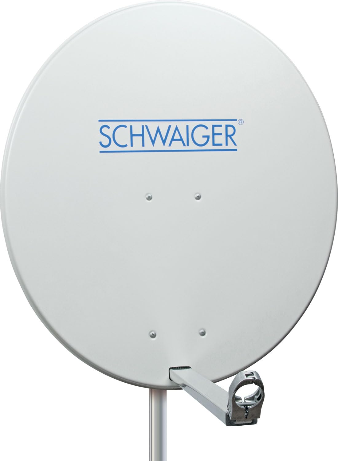 SCHWAIGER 531 Zestaw satelitarny SAT Antena satelitarna Quad LNB digital 8x F-plug 7mm Aluminiowa antena SAT kompletny zestaw Jasnoszary 74.5 x 84.5cm
