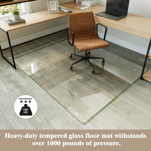 Image of Koonmi 48 inch x 60 inch Office Chair Mat for Hardwood Floors & Carpets