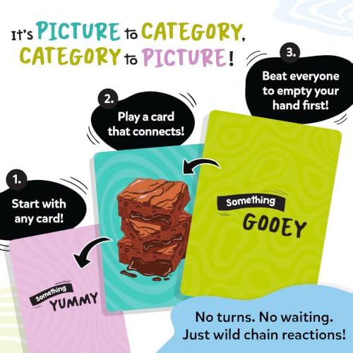 Image of Skillmatics Card Game - Crossover, Fast-Paced Connection Cards for Kids, Teens & Adults, Quick Thinking, Fun Family Game Night & Party Favourite, Gift for Ages 7, 8, 9 & Up, 2-8 Players