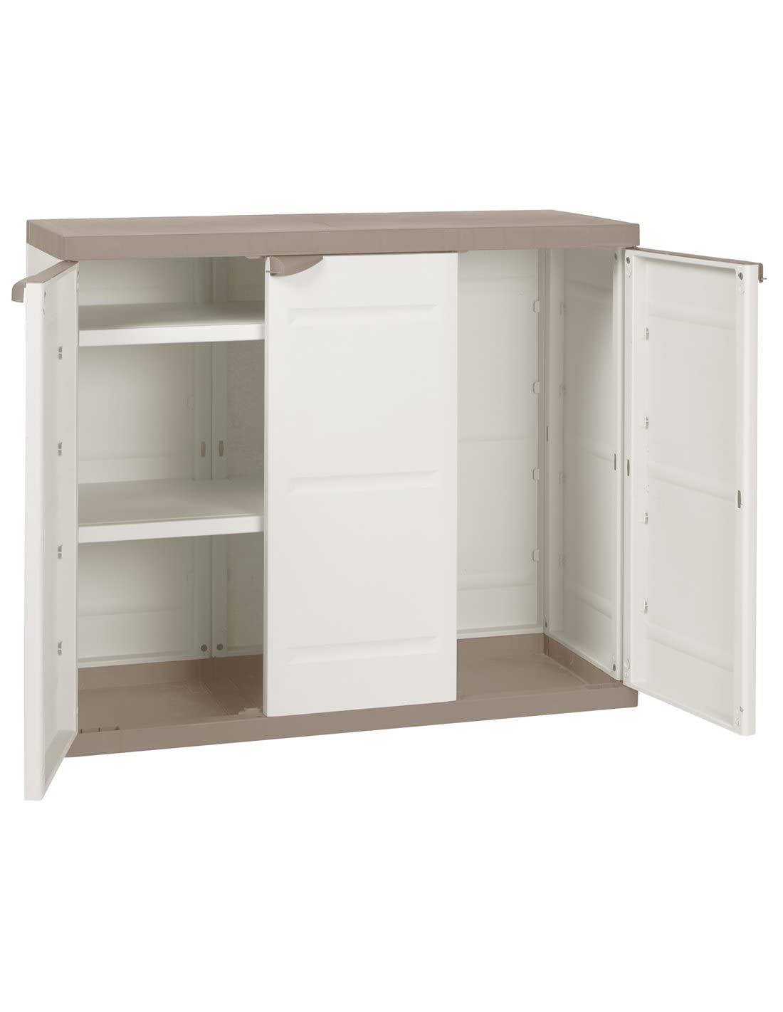 Plastiken (HLKRQ) Titanium Armarios, Beige, 105 (largo horizontal), 44 (ancho), 88 (alto) cm