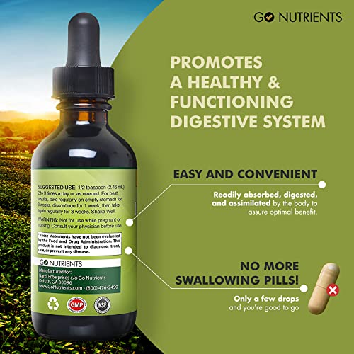 Go Nutrients Intestinal Edge Gut Detox Cleanse for Humans: Enhance Digestive Health, Boost Energy, Clear Skin with Black Walnut, Wormwood, Clove & Gentian Root for Adults & Kids 2oz Liquid Drops - Image 5
