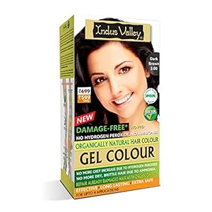 INDUS VALLEY Natural Semi Permanent Hair Colour Dark Brown 3.00, Damage Free, No Ammonia, Paraben Sulphate PPD Free, 100% Grey Coverage & Long Lasting Hair Color – 220ML