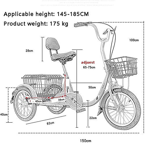 Triciclo para Adultos 16" con Canasta miniatura 2