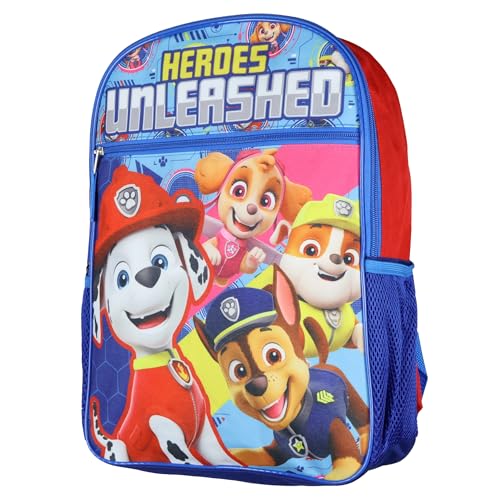 Bioworld Mochila Patrulha Canina | Heróis À Solta Marshall Chase Rubble Skye Mochila Escolar Infantil de 40Cm | para Meninos E Meninas Mochila de Viagem, Estudo E Livros