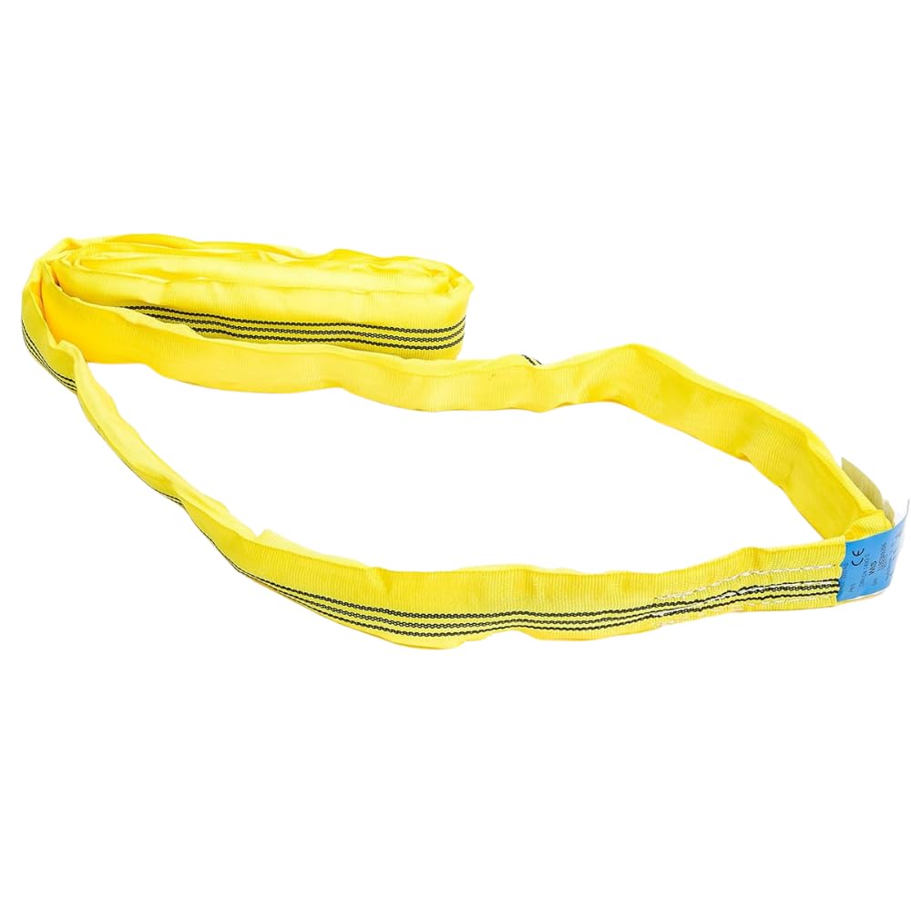 Cinghia Circolare Gialla 3000 Kg - 2 Metri - Anima In Poliestere - Per Sollevamento E Trasporti