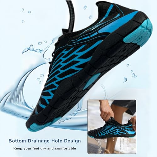 Image of Hike Barefoot Shoes for Women Men with Wide Toe Box, Healthy & Non-Slip Breathable Barefoot Water Shoes Beach Pool Aqua Swim Surf Hiking Walking Shoes