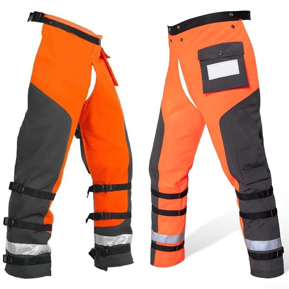 Pantalones protectores de motosierra de 9 capas, ligeros, anticortes, con cinturón ajustable y correas de cierre rápido para trabajos de registro
