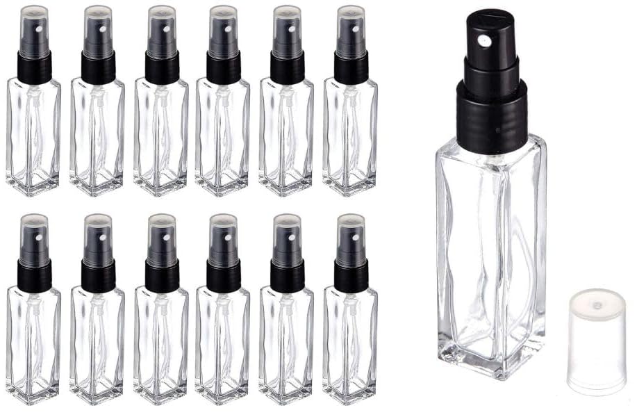 Glass empty perfume bottle spray 8ml set of 6.Clear Glass Travel Perfume Atomizer Refillable, Empty Tiny Sprayer Fragrance Scent Sample Spray Containers Cosmetics Essential Oil Dispensing Bottle
