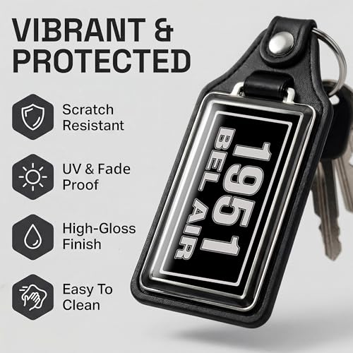 Image of Brotherhood Car Key Chain for Bel Air - Classic Models Keychain for Men and Women Gift Key Ring
