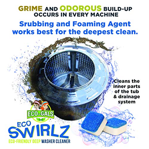 image for Eco-Gals Eco Swirlz Washing Machine Cleaner, 24 Count, 1 Year Supply, 