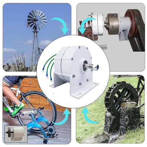 Kit generatore per turbina eolica con regolatore di Carica, apparecchiatura per la Produzione di energia elettrica Verticale, generatore trifase Senza Ingranaggi a magneti permanenti da 1200