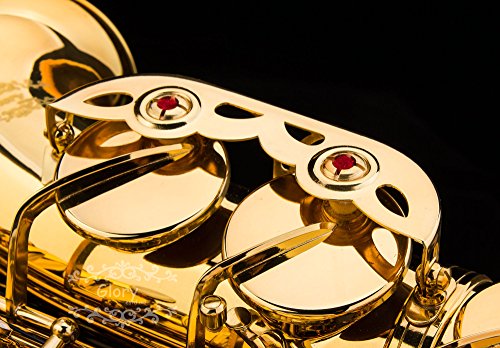 glory gold laquer e flat alto saxophone with 11reeds8 pads cushionscasecarekit