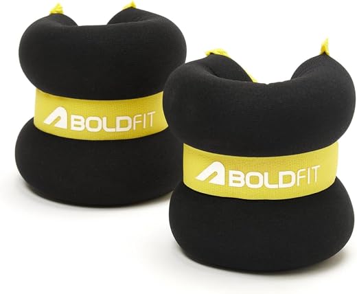 Boldfit Ankle Weights 1kg X2 Pcs Wrist Strap For Gym AnkleWeight Cuff 1kgs Leg Weight For Men &amp; Women Weights For Legs For