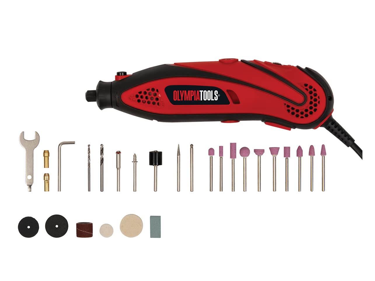 Olympia Tools OLPRM135 135W Rotary Multi-Tool with 40 Accessories
