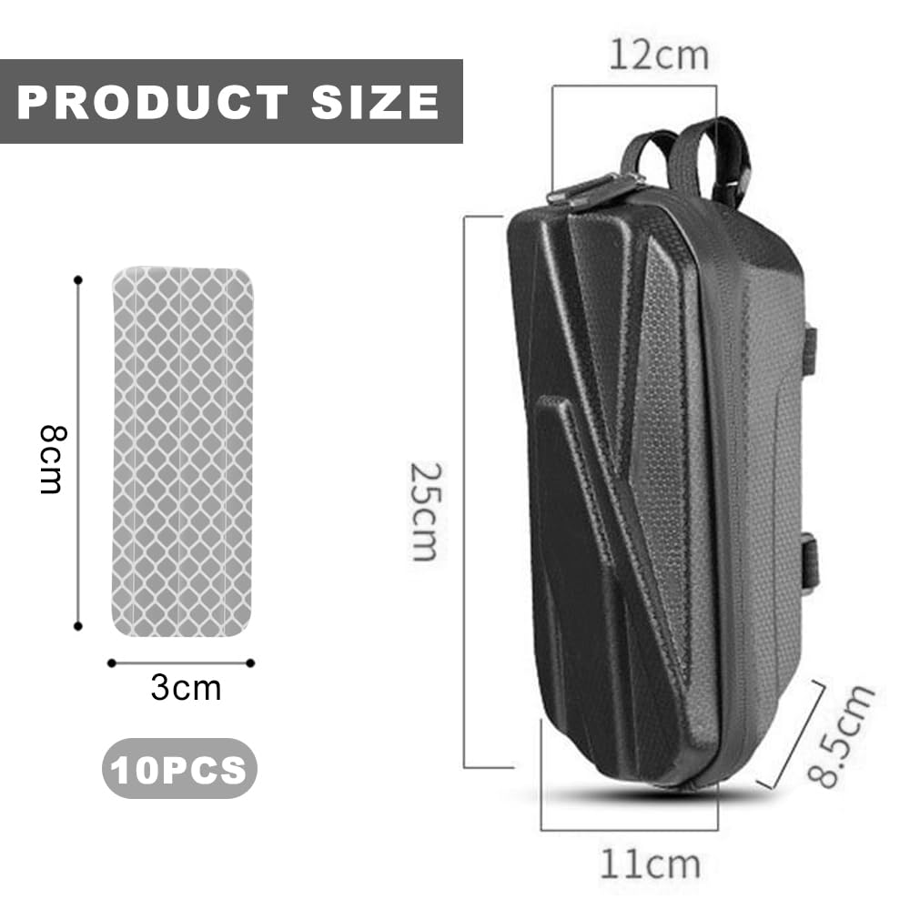 Borsa per Monopattino Elettrico, Borsa Bici Elettrica, Borsello Bici Elettrica 2/3L Grande Capacità, Impermeabile, Striscia Riflettente, per Scooter Elettrici, Biciclette (C)
