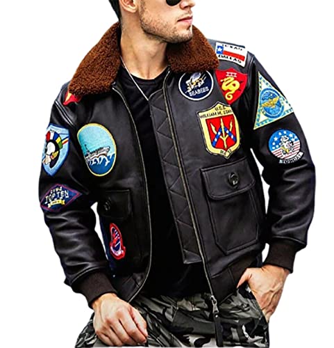 Bomber Jacket for Men Outdoor Fashion Bomber Flight Jacket WW2 Bomber Jackets, Black