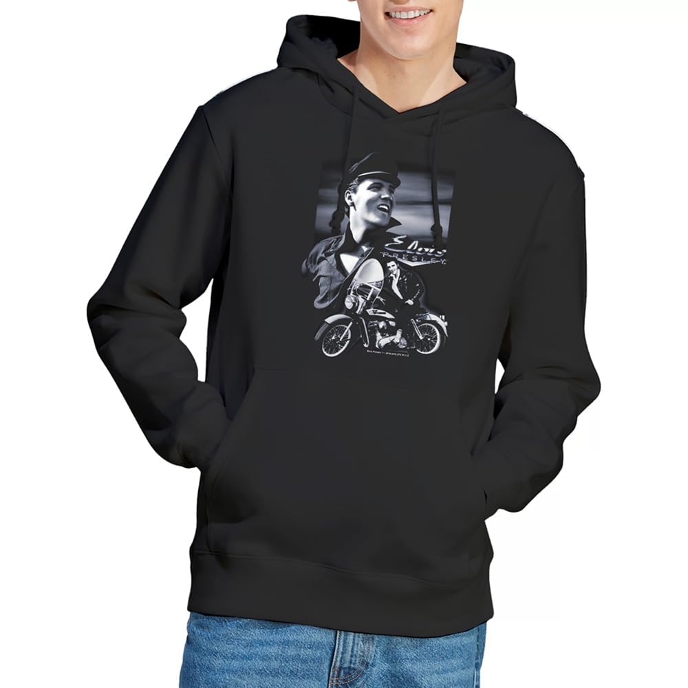 Elvis Presley Men's Motorcycle Hoodie Black - S