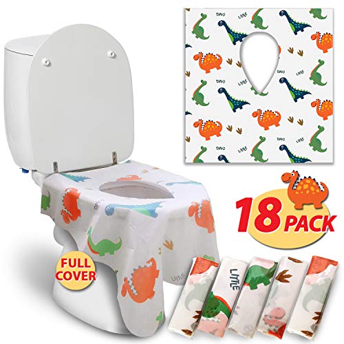 Athena Futures AF-DTCD Disposable Toilet Seat Covers For Toddlers, Extra Large Individually Wrapped Paper Potty Training Liners For Kids, Portable, Flushable W/Non-Slip Adhesive thumb #8