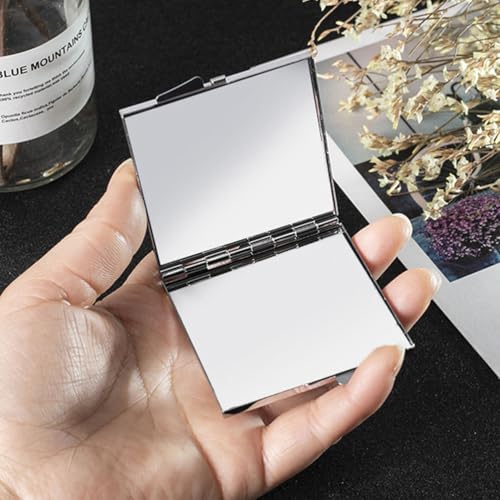 Espejo de Maquillaje Portátil HEALLILY Plegable Vintage miniatura 3