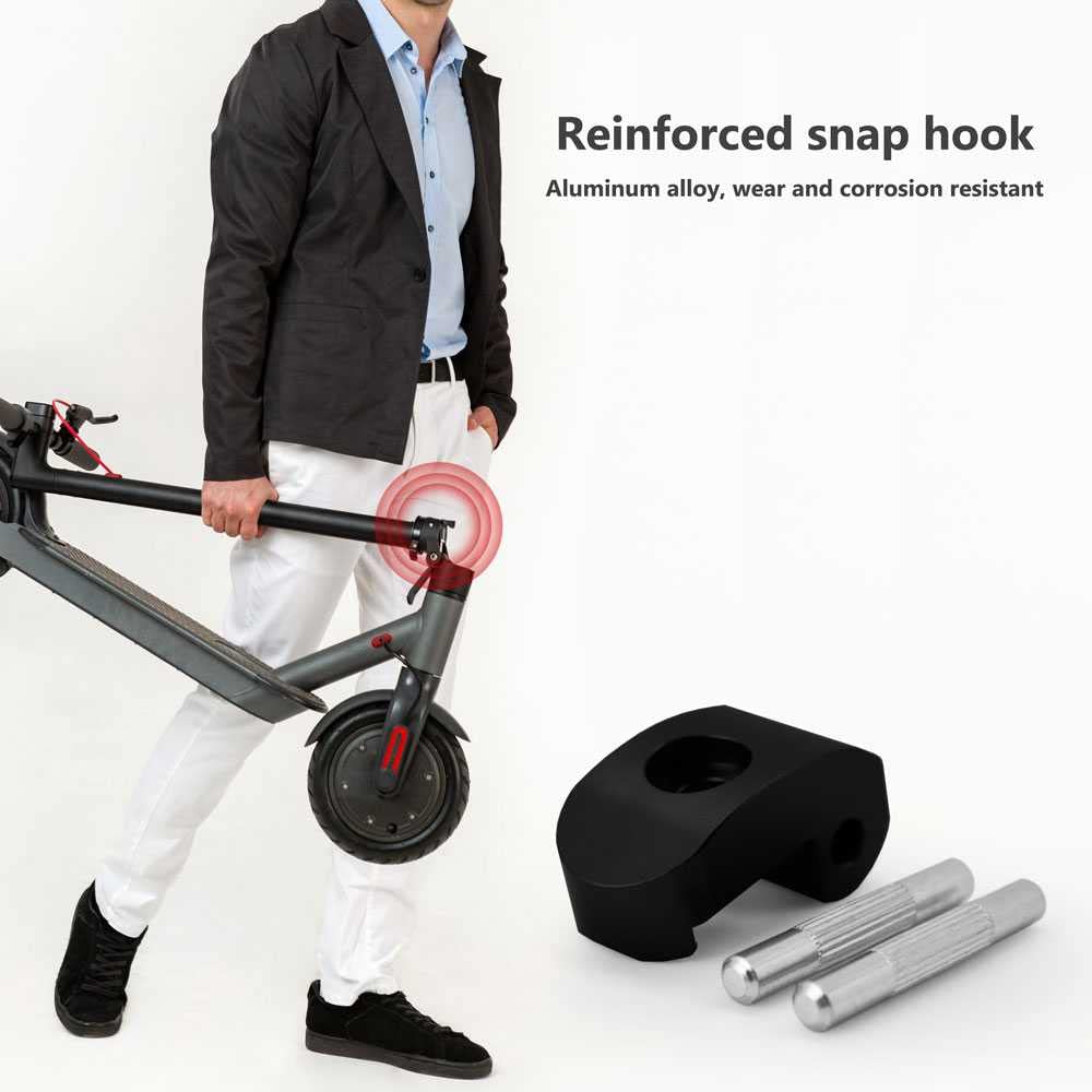 OcioDual Crochet Avant pour Sacs et Sacs à Dos, Accessoires pour Skate électrique Compatible avec Xiaomi M365 / 1S / Pro, Support de Gadget Couleur Rouge