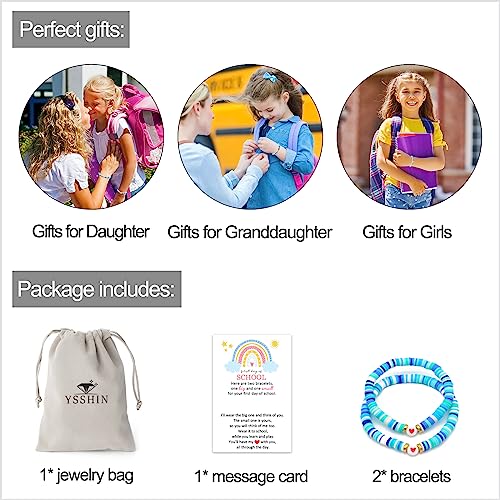 Image of First Day of Kindergarten /School Bracelet Gift, Back to School Bracelet Mommy and Me