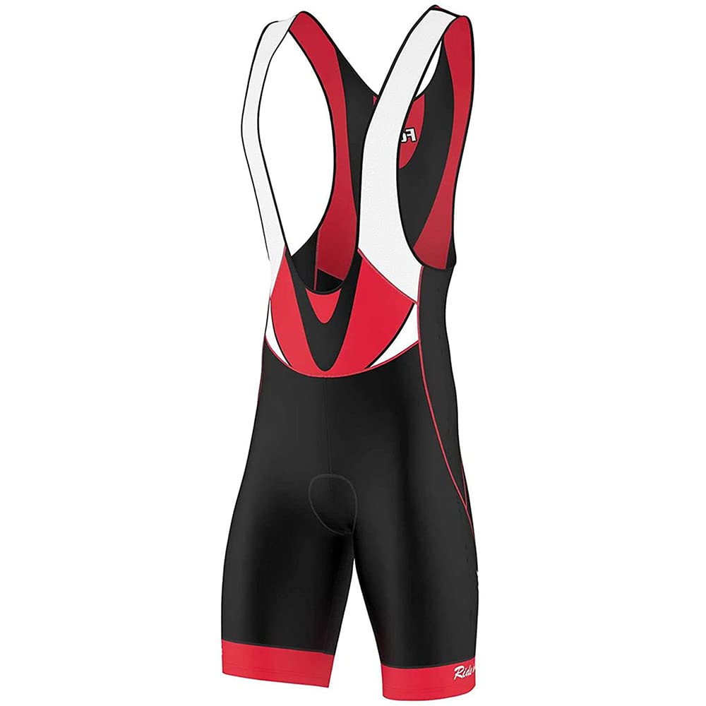 FDX Culotte con Tirantes Hombre, Acolchado 3D, Tirantes de Malla, Bolsillo con Cremallera y puños Antideslizantes para Las piernas, Ropa de Ciclismo Transpirable para Verano.