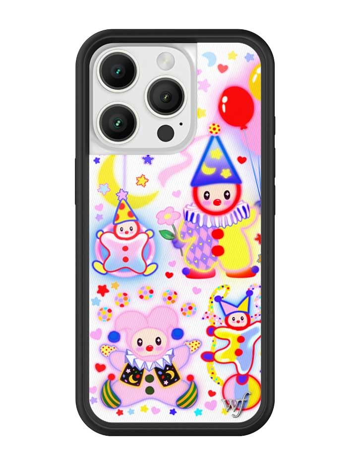Image of Wildflower Cases - iPhone 16 Pro Compatible - Clown Around | Impact-Certified 6.5 ft Drop Protection Case, Raised Protective Bumper, Cute Aesthetic Design, Women-Owned Small Business