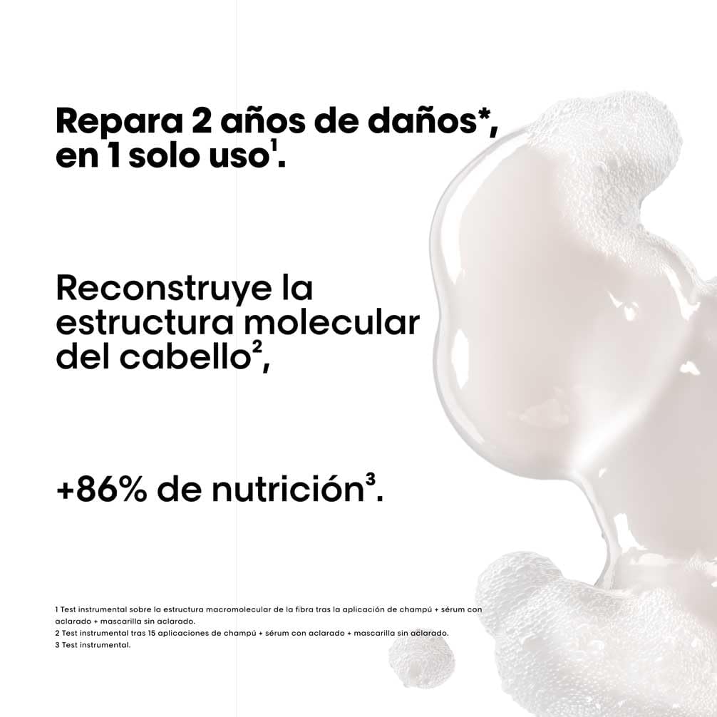 L’Oréal Professionnel, Rutina Con Champú Profesional 300 ml y Recambio 500 ml, Nutre en Profundidad y Fortalece el Cabello, Para Pelo Seco, Fórmula Patentada, Absolut Repair Molecular