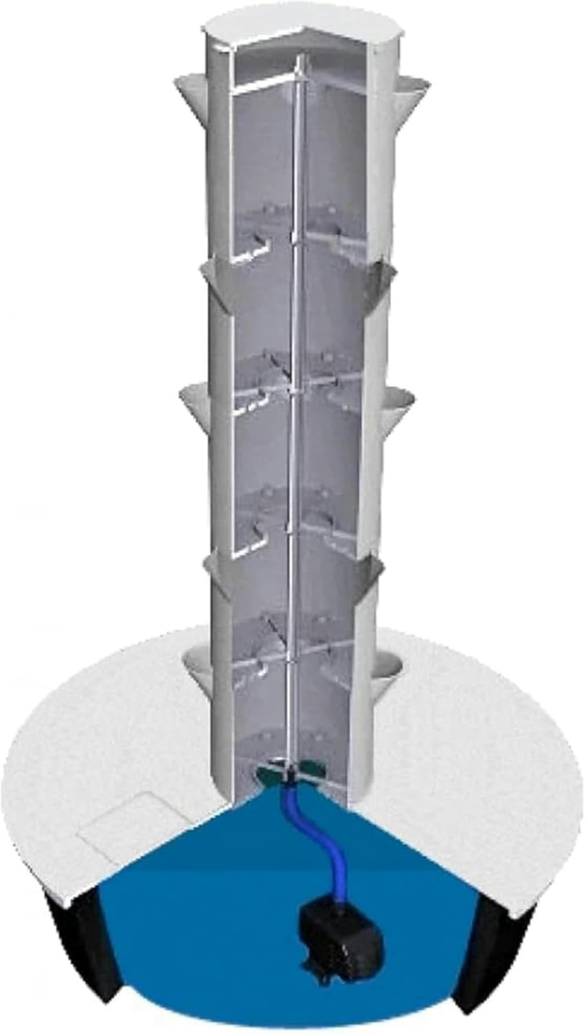 6 Floor 36 Pods Garden Hydroponic Growing System, Hydroponics Tower, Aeroponics Grow Kit with Hydrating Pump, Adapter, ICS Planting System, for, Fruits and Vegetables//1pc