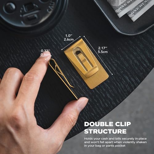 Image of VULKIT Money Clip Stainless Steel Cash Holder EDC Accessories Men's Money Clips