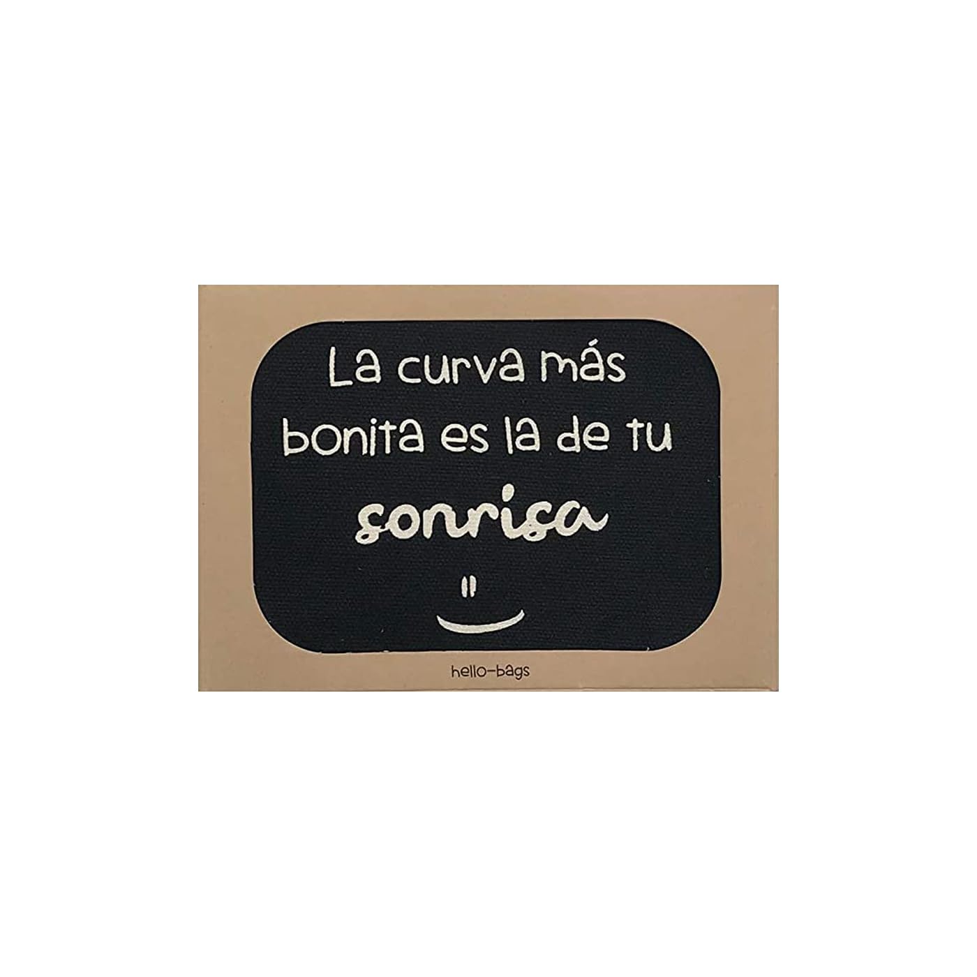 Bolso Monedero Billetero Tarjetero La Curva Cremallera Forro Interior Crudo Negro 14x10 cm