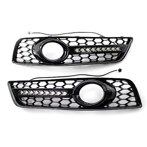 Calandre avant nid d'abeille Audi A3 8P 2009-2013 avec grille d'aération antibrouillard LED