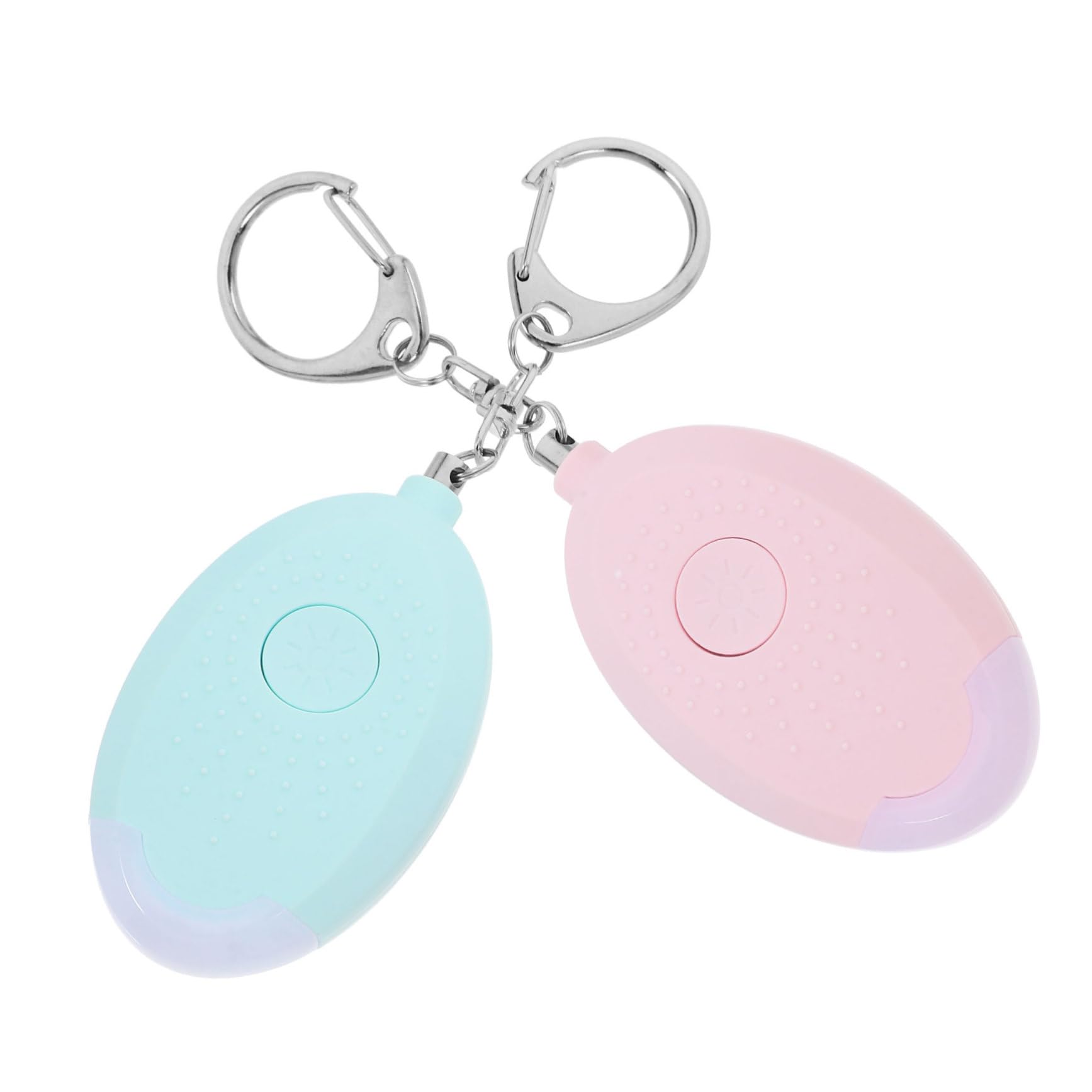 Mikikit 2pcs Security Siren Safety Alarm LED Security Alarm Keychains Alarm Clocks for Personal Alarm Emergency Tool Sound Alarm Personal Alarm Keychain Emergency Device Abs