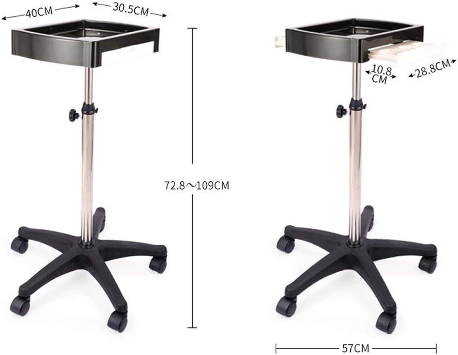 Goods Rack - Hair Salon Hairdressing Salon Bracket Beauty Salon Trolley Tool Cart Rack cm (Size : 50 50(72.8 109) cm) Storage Trolley