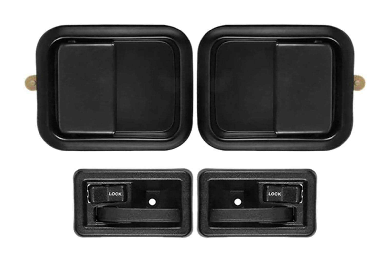 Tytyass One Color Inner Door Handle For Jeep For Wrangler 1991-2004 Car Interior And Exterior Door Handle Kit Front Lh Rh Side 55176383Ae 55176382Ae