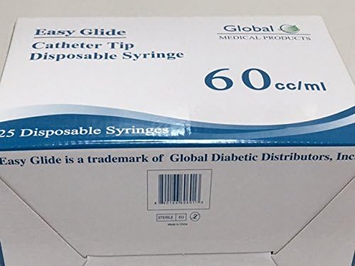 (Qty 50) - 60cc Catheter Tip Syringe - NO NEEDLE with Covers Individually Sealed