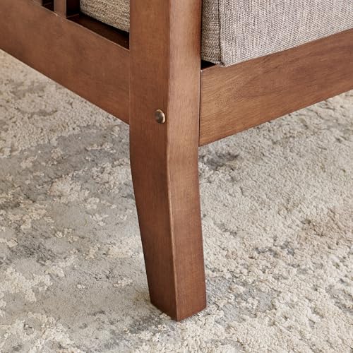 Image of Home Centre Abby Fabric 1-Seater Sofa with Cushion - Brown