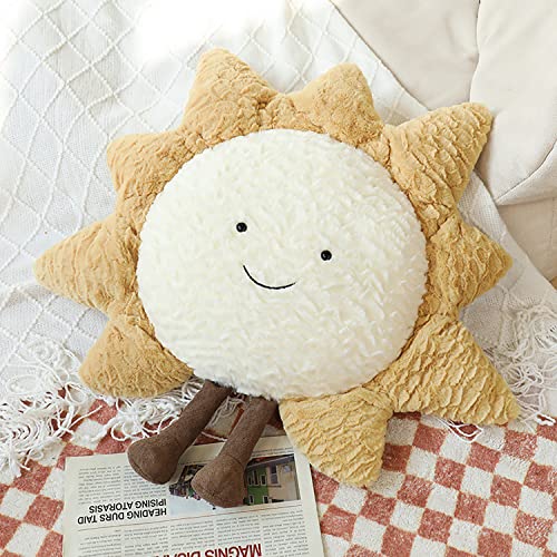 Image of Moon Star Sun Pillow Sofa Cushion | Decorative Lumbar Support Pillow | Soft Plush Decorative Pillow (15inches, Sun)