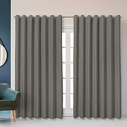 Cortina Blackout Corta Luz 2,80m x 1,80m Tecido Encorpado Liso Elegante Sala ou Quarto (Cinza)