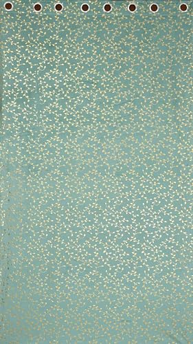 Image of Fabrilia Soft Velvet Printed Window Curtains for Living Room /Bedroom (5 Feet, Aqua Marine, Pack of 1 Piece)