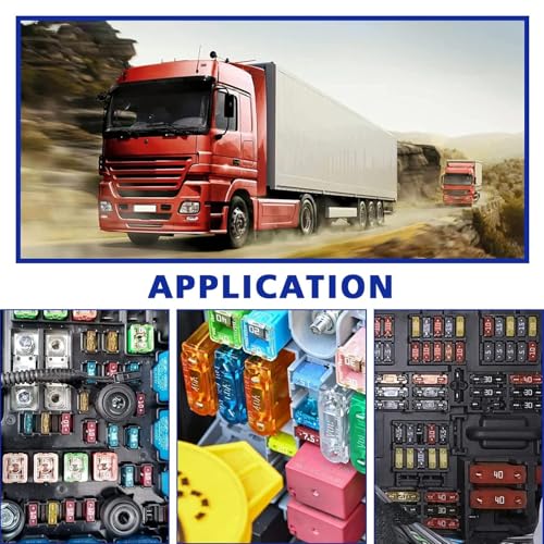 Gebildet 16 Stück Flachsicherungen Maxi APX Ersatzsicherungen 20A, 30A, 40A, 50A, 60A, 70A, 80A, 100A für Autos, LKWs, Wohnmobile, Boote, PKWs, Wohnmobile, SUV