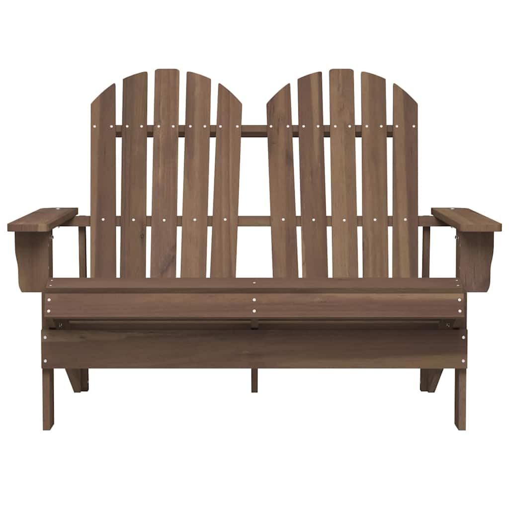 Chaise de jardin Adirondack 2 places bois sapin massif marron