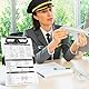 Piloten Kniebrett, Aluminium Kniebretter Pilot Kniebrett Luftfahrt Notizblock mit Stifthalter und Gummiband Flugtaschen Zubehör zum Schreiben für Piloten